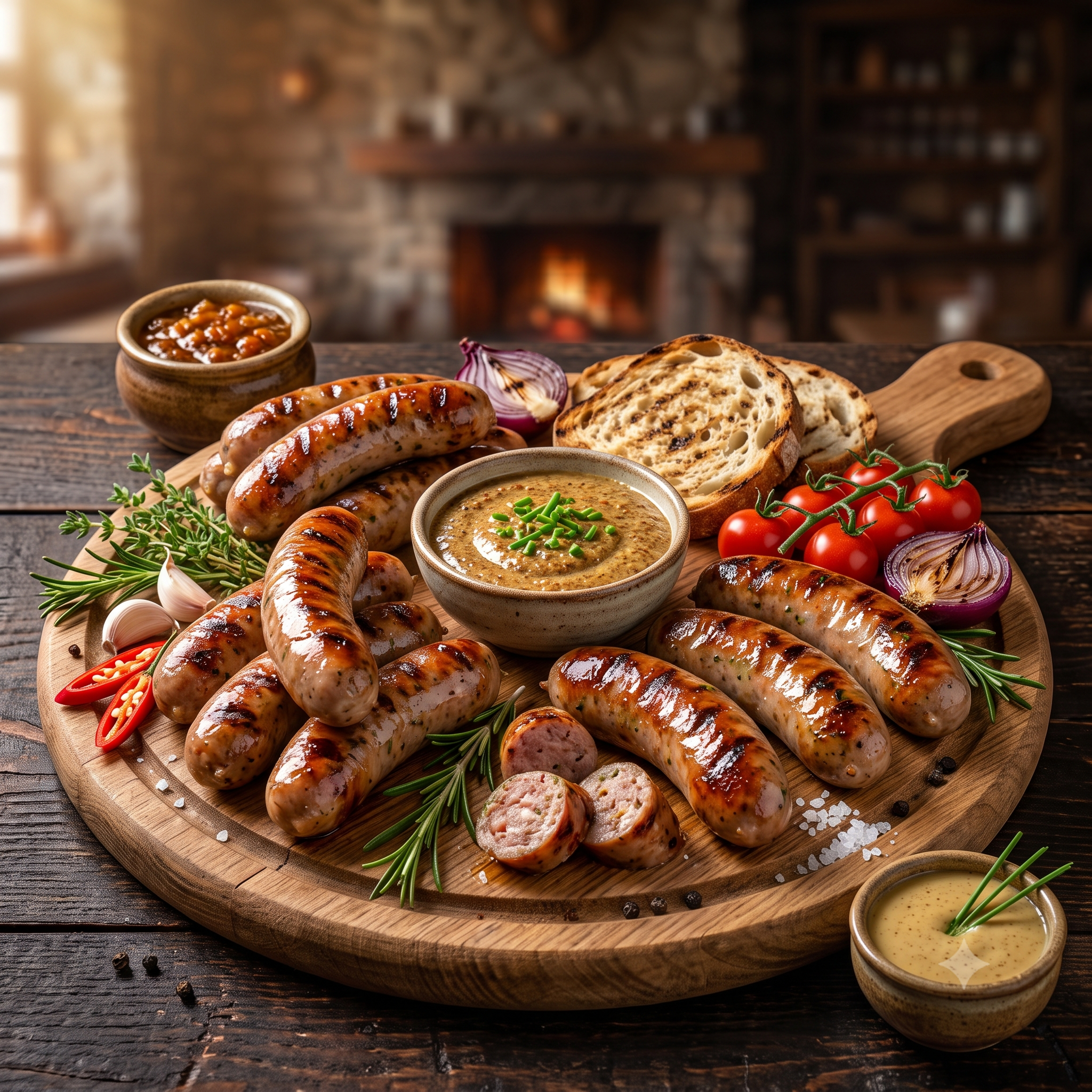 Cârnăciori de porc la grătar